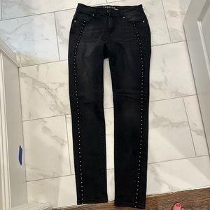Studded black jeans. Size 8